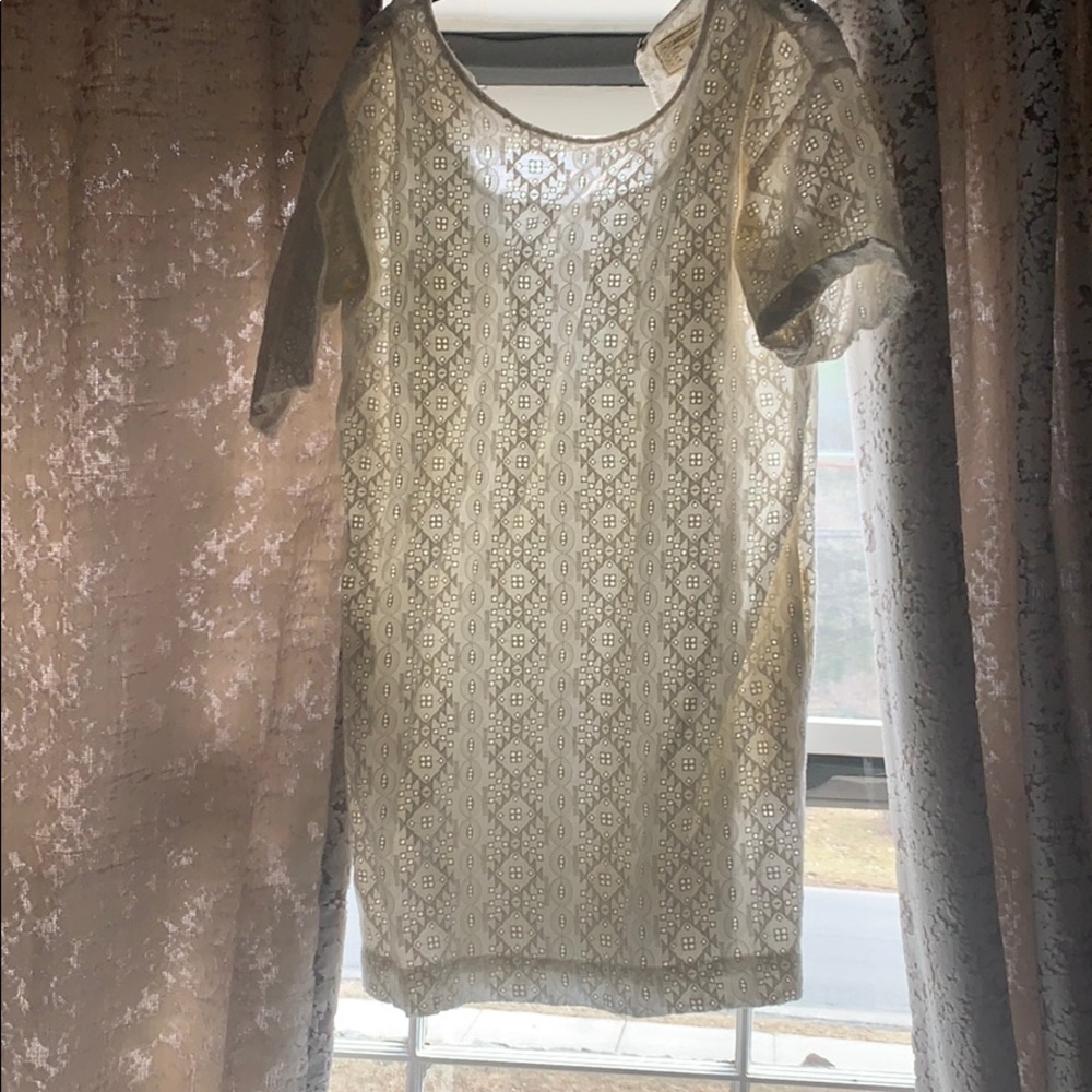 White dress with slip under
